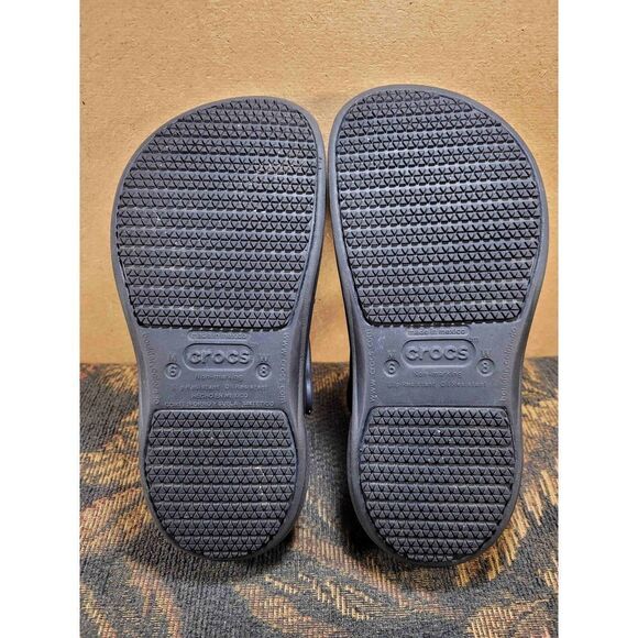 CROCS Unisex Black Bistro Work Clogs- Size M6/ W8